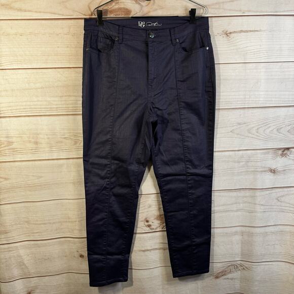 DG2 By Diane Gilman Purple Skinny Jeggings Size 16 - Picture 1 of 5